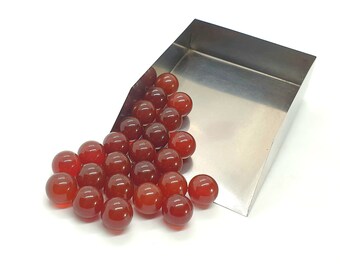 5Pcs, Natural Red Onyx Smooth European Balls, Round Shape Smooth Red Onyx Beads, Red Onyx Beads For Charms/Bracelet/Necklace/Earrings, 10MM