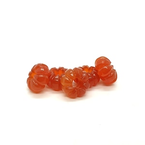 5 stks, natuurlijke rode onyx europese stijl pompoen kralen, rondelle vorm hand gesneden onyx kralen, rode onyx pompoen kralen voor bedels / armband, 14X8MM