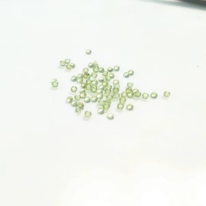 Natural Peridot Round Cabochon 2 mm - 50 Pcs