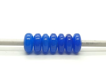 7Pcs, Purple Jade European Style Spacer Beads,Rondelle Shape Smooth Purple Jade Beads,Purple Jade Beads For Charms/Bracelet/Necklace,14X6MM