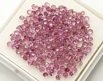 25 Pcs. Lot,Natural Pink Tourmaline Gemstone,AAA Quality Tourmaline Gemstone,Round Shape Faceted Tourmaline,Excellent Cut Tourmaline,1.5MM