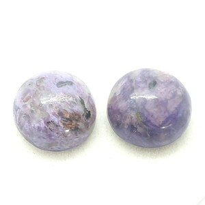 Natuurlijke Charoite Edelsteen, AAA Kwaliteit Ronde Vorm Cabochon Charoite Edelstenen, Gladde Charoite Ronde Cabochon Edelsteen, 15X15MM, 1Pc.