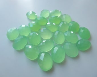 8.60 cts calcédoine verte ovale Rose Checker Cut 16 x 12 mm - 1 Pcs
