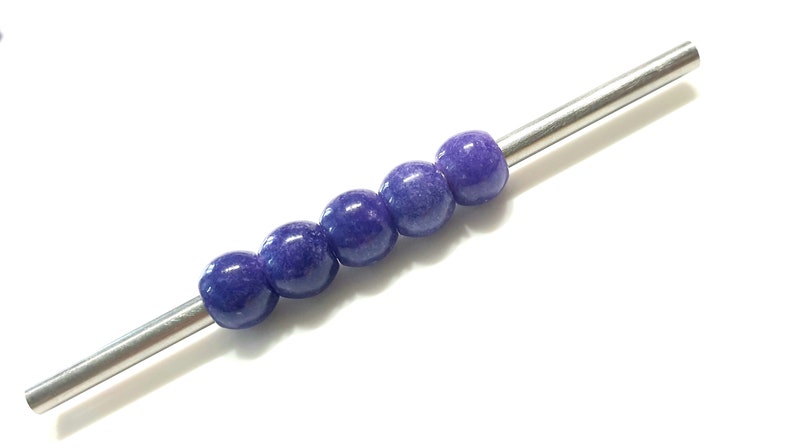 Lavendor Jade Gemstone Fancy Stylist Smooth Round Big Hole Loose Beads 5 Pcs 10x10 MM 5 MM hole
