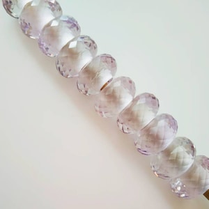 Natürliche Rosa Amethyst Edelstein Phantasie Stylist Rondelle großen Loch lose Perlen 10 Stück 14 X 8 MM-5 MM-Loch