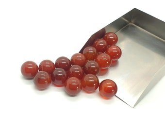 5Pcs, Natural Red Onyx Smooth European Balls, Round Shape Smooth Red Onyx Beads, Red Onyx Beads For Charms/Bracelet/Necklace/Earrings, 12MM
