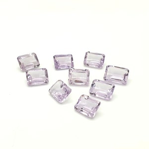 5Pc Lot, Natural Pink Amethyst Gemstone, AAA+ Quality Pink Amethyst, Rectangle Cushion Shape Faceted Pink Amethyst,February Birthstone,9X7MM