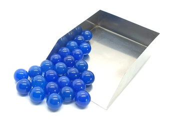 5Pcs, Natural Blue Onyx Smooth European Balls, Round Shape Smooth Blue Onyx Beads,Blue Onyx Beads For Charms/Bracelet/Necklace/Earrings,10MM