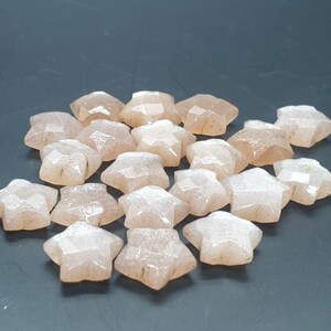 Natural Peach Moonstone Gemstone , Star Shape Moonstone ,Carving Gemstone ,Good Quality Star ,Size 10 mm