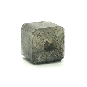 Natural Black Rutile European Style Beads,Cube Shape Cut Black Rutile Beads,Cube Black Rutile European Beads For Charm/Bracelet/Pendant,15MM