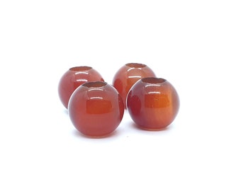 Natural Red Onyx European Style Beads,Round Shape Smooth Red Onyx Beads,Red Onyx Beads For Charm/Bracelet/Pendant/Necklace/Earrings,12MM,1Pc