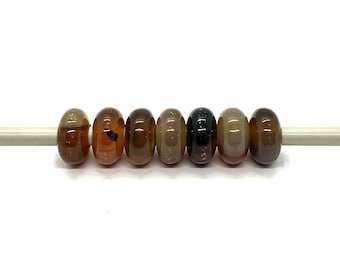 Natural Bostwana Agate Gemstone Fancy Stylist Rondelle Big Hole Loose Beads 7 Pcs 14X8 MM 5 MM hole