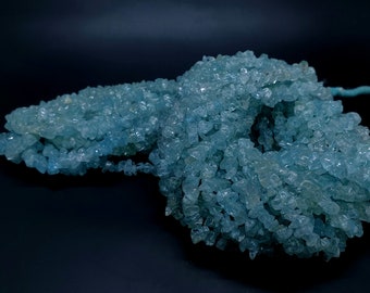 Natural Aquamarine Gemstone,AAA Quality Uncut Shape Gemstone,Drilled Uncut Aquamarine Gemstone Chips,Different Size Drilled Gemstone Chips
