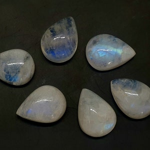 Natuurlijke Regenboog Maansteen Edelsteen, AAA + Kwaliteit Maansteen, Peer Vorm Gladde Cabochons Maanstenen, Juni Maand Birthstone, 16X12MM, 1Pc.