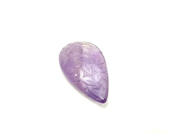 Talla de piedras preciosas de ametrina natural, piedra preciosa de ametrina de calidad AAA, gemas de ametrina talladas a mano en forma de pera, ametrina tallada plana posterior, 40X20MM