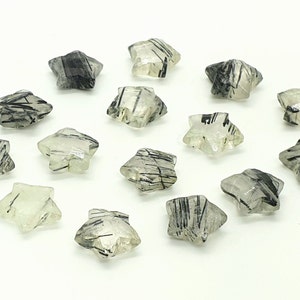 Natural Black Rutile Gemstone, Hand Carved AAA Quality Rutile Gemstone For Jewellery, 10X10MM