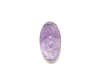 Talla de piedra preciosa de ametrina natural, piedra preciosa de ametrina de calidad AAA, gemas de ametrina talladas a mano de forma ovalada, ametrina tallada plana posterior, 31X8MM