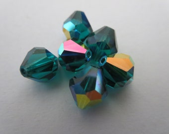 Swarovski Perle Emerald AB 8 mm Art 5304 - 6 Perlen