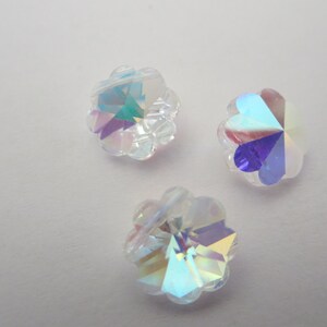 Swarovski Flower Bead Margarita Crystal AB 12mm Art 5110 (6 Beads)