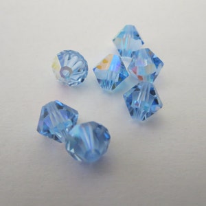 Swarovski Bicone Bead Light Sapphire AB 8mm Art 5301 (12 beads)