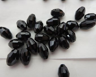 Swarovski Oval Bead Jet 7.5 x 5mm Art 5200 (12 beads)