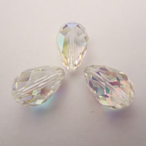 Swarovski Teradrop Bead Crystal AB 18 x 12 mm Art 5500 (6 Perlen)