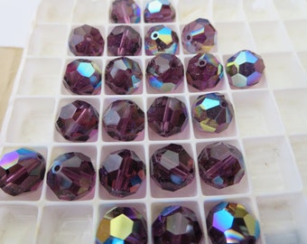 Swarovski Bead Amethyst AB 10mm Art 5000 (10 beads)