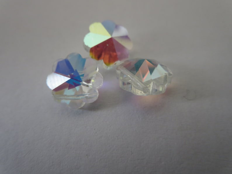 Swarovski Flower Bead Margarita Crystal AB 10mm Art 5110 6 Etsy