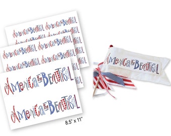 Fichier numérique *** Amérique l’oeuvre magnifique par Aimee Ferre utilisé pour le scrapbooking, cartes de voeux, drapeaux de célébration ou étiquettes