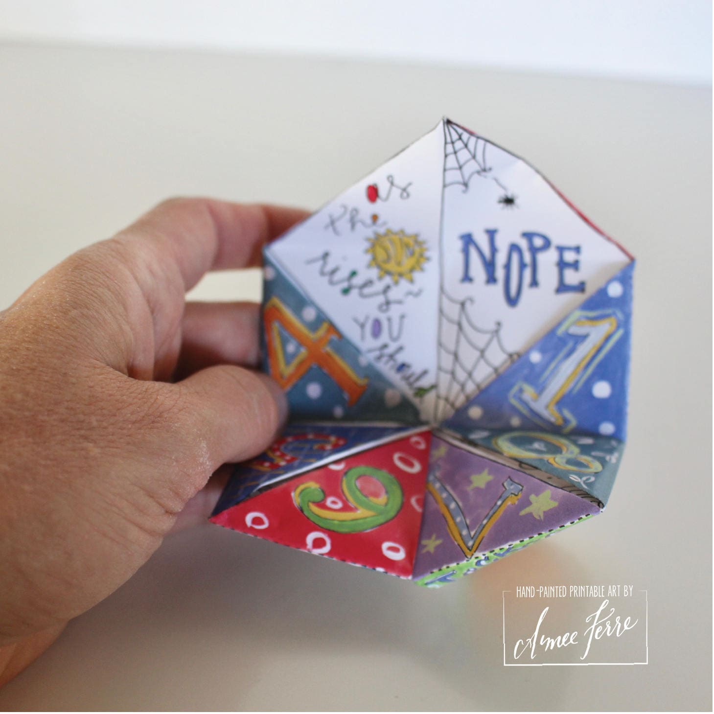 DIGITAL Cootie Catcher or Paper Fortune Teller Kids | Etsy