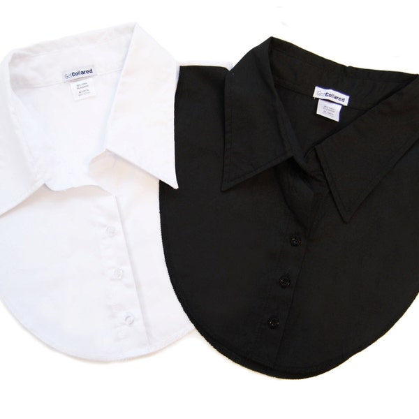 Colliers plastron, ensemble de deux en noir et blanc, unisexe