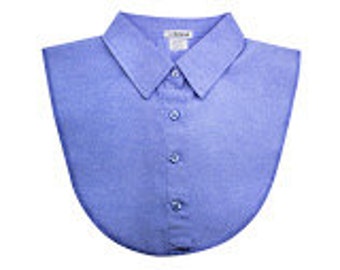 Blue Chambray Denim Women's Detachable Dickey Collar