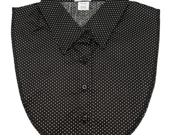 IGotCollared Dickey Collar in Black and White Polka Dot, aka Detach Collar, Detachable Collar, Dickies, Dicky Collar, Blouse Collar, Dickeys