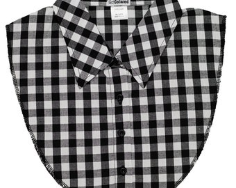 IGotCollared Dickey Collar in Black and White Gingham Plaid aka Detach Collar, Detachable Collars, Blouse Collars, Dickies, Dicky Collar