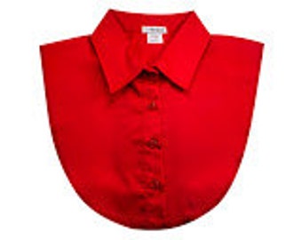 Women's Detachable Dickey Collar in Red