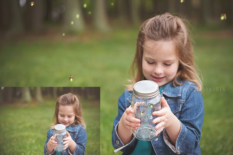 9 Firefly Overlays  Free Actions  Realistic Fireflies image 1