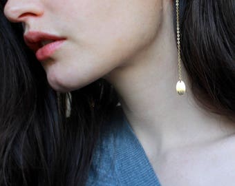 Shoulder Duster Earrings Long chain earrings dainty gold earrings lightweight earrings hypoallergenic earrings modern jewelry gold filled