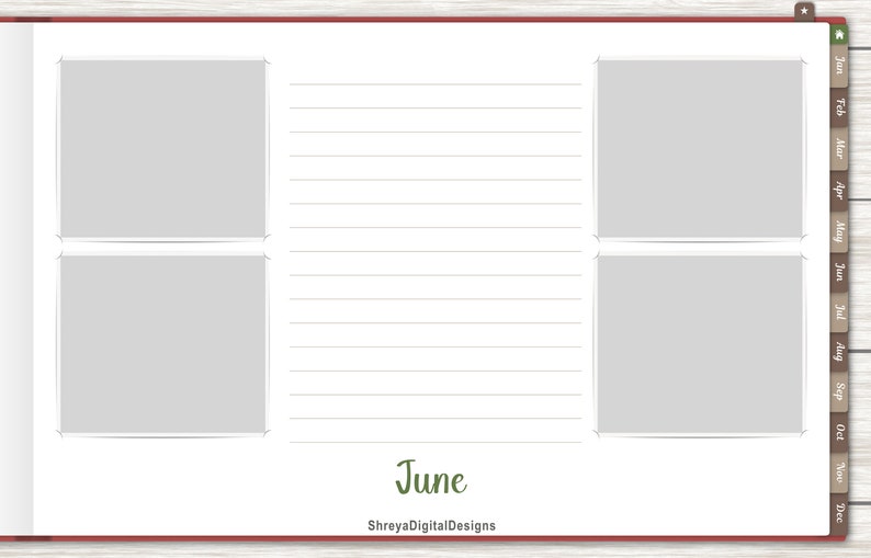 Digital Memory Photo Book, Yearly Photo Album, Goodnotes, Memory