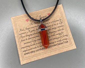 Red Jasper Necklace - Etsy