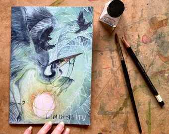 Liminality Volume 1- Art Booklet/ Zine, Watercolor Art Book, Mythology Art, Fantasy Art, Fae Art, Watercolor Fantasy Books