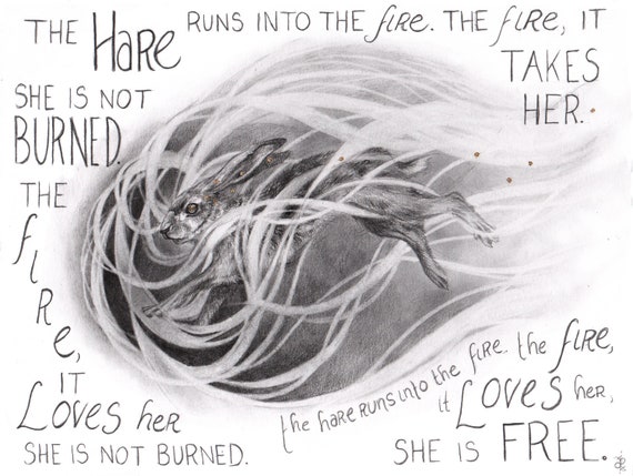 Fire Smoke Pencil Drawing