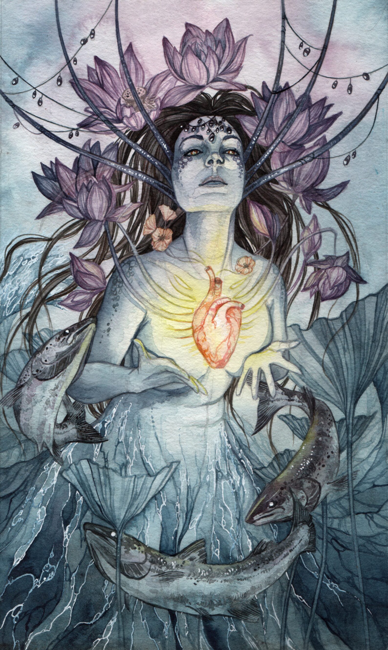 Queen of Cups Print Etsy