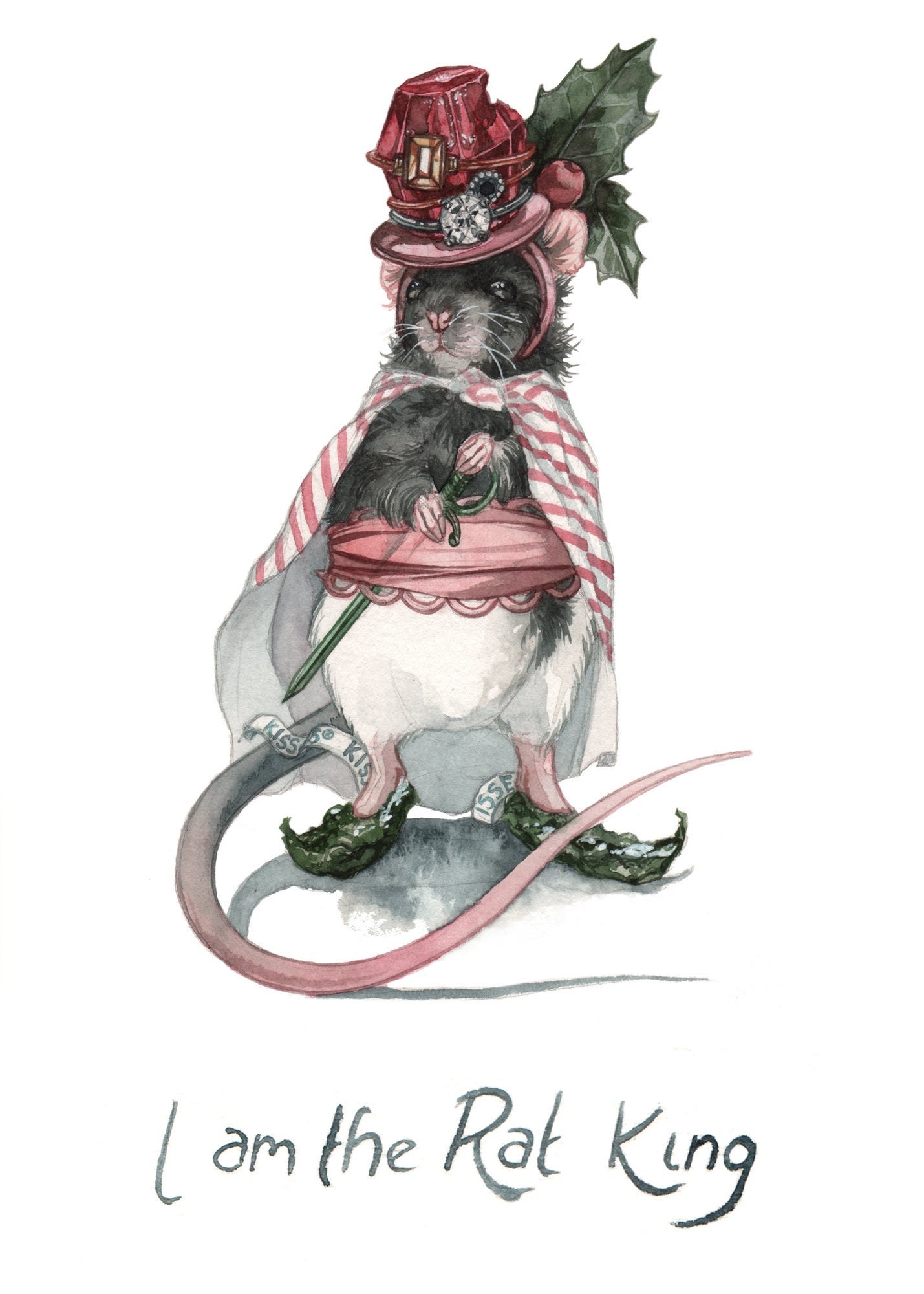 Rat King Wearing a Medieval Robe and Royal Crown in Renaissance Portrait  Digital Art  Art Print for Sale by SourBunnyshop