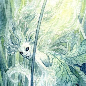 Dandelion Fae- Watercolor Art Print, Fantasy Art, Fae Art, Nature Art, Mystical Art