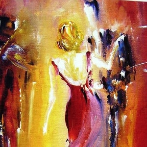 Estilo vintage romántico baile arte imágenes ideales romántico / regalos de San Valentín, firmados y numerados, en tarjeta lista para aparejar y enmarcar o lienzo