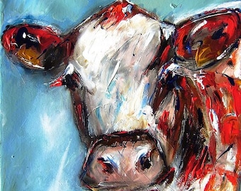 Arte bovina su tela di mucche, pecore, cavalli, astratti, bovini, oltre 650 sul mio sito web www.pixi-arts.com