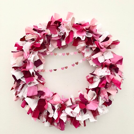 Valentine Wreath Pink Valentine Wreath Front Door Wreath Etsy