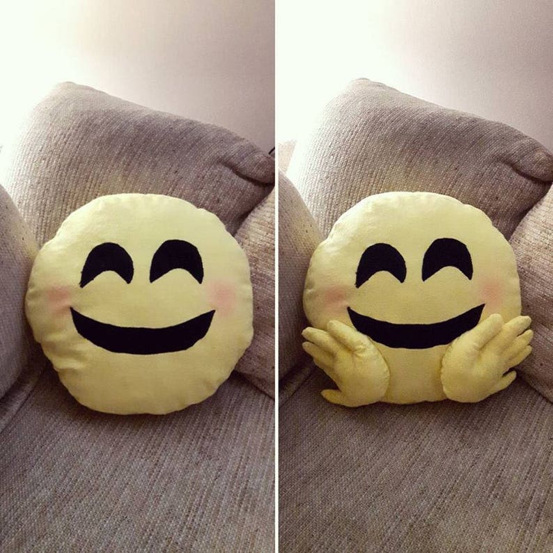 Smiley Face Emoji Pillow Hug Emoji Pillow Etsy