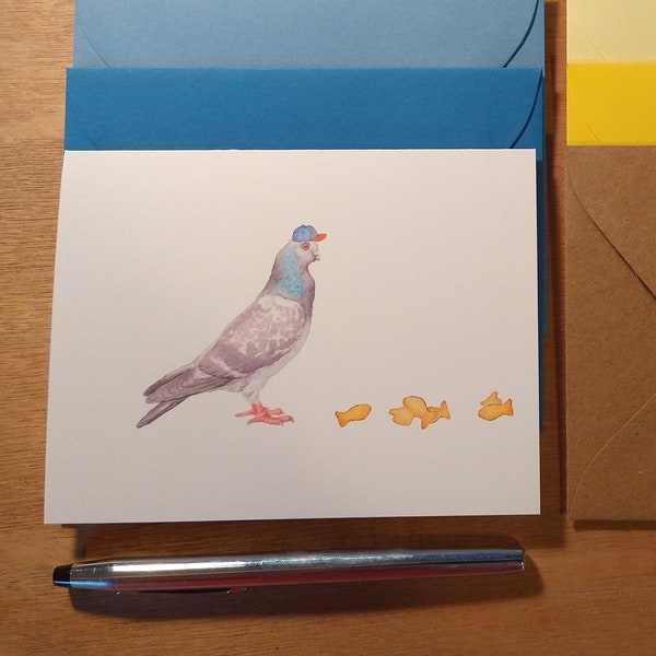 Pigeon, a Chicago Cubs Fan Folded Note Card