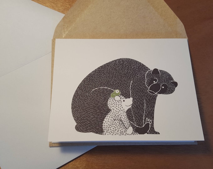 Big Bear Little Bear Folded notecard